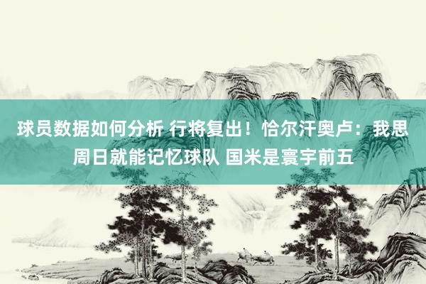 球员数据如何分析 行将复出！恰尔汗奥卢：我思周日就能记忆球队 国米是寰宇前五