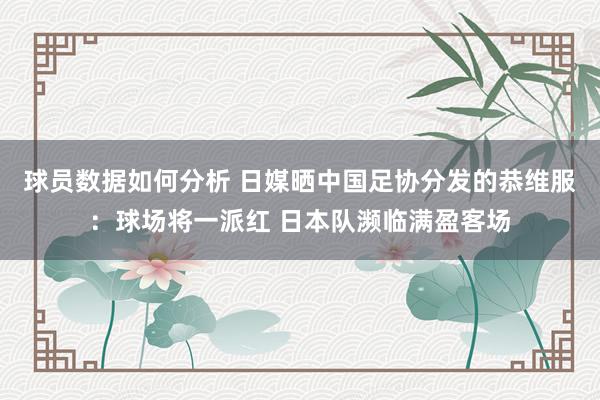 球员数据如何分析 日媒晒中国足协分发的恭维服：球场将一派红 日本队濒临满盈客场