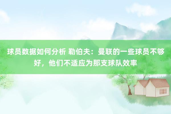 球员数据如何分析 勒伯夫：曼联的一些球员不够好，他们不适应为那支球队效率