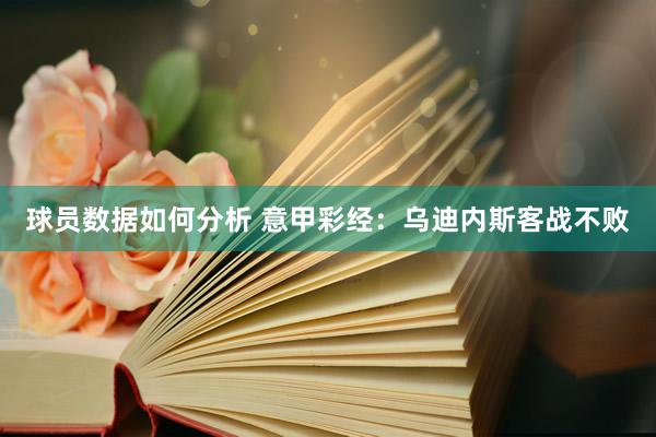 球员数据如何分析 意甲彩经：乌迪内斯客战不败