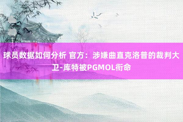 球员数据如何分析 官方：涉嫌曲直克洛普的裁判大卫-库特被PGMOL衔命